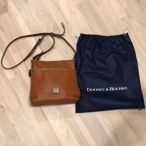 Dooney and Bourke Tan/Camel Leather Crossbody Bag